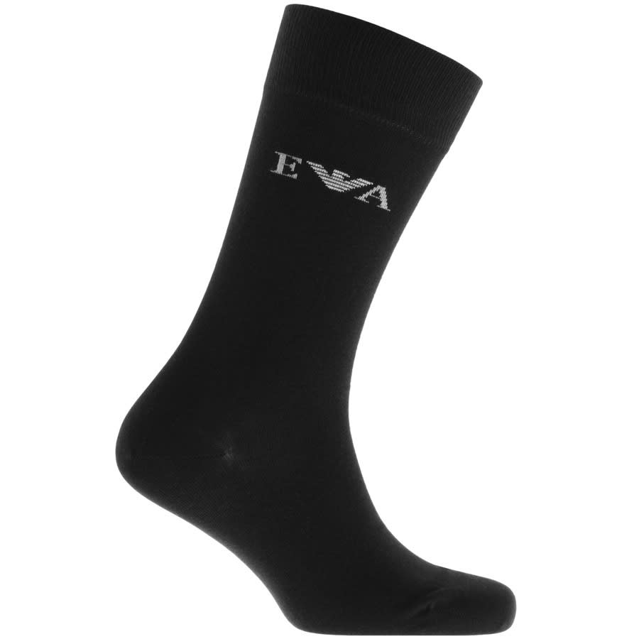 Alternative Image for ProductEmporio Armani 2 Pack Socks Black2